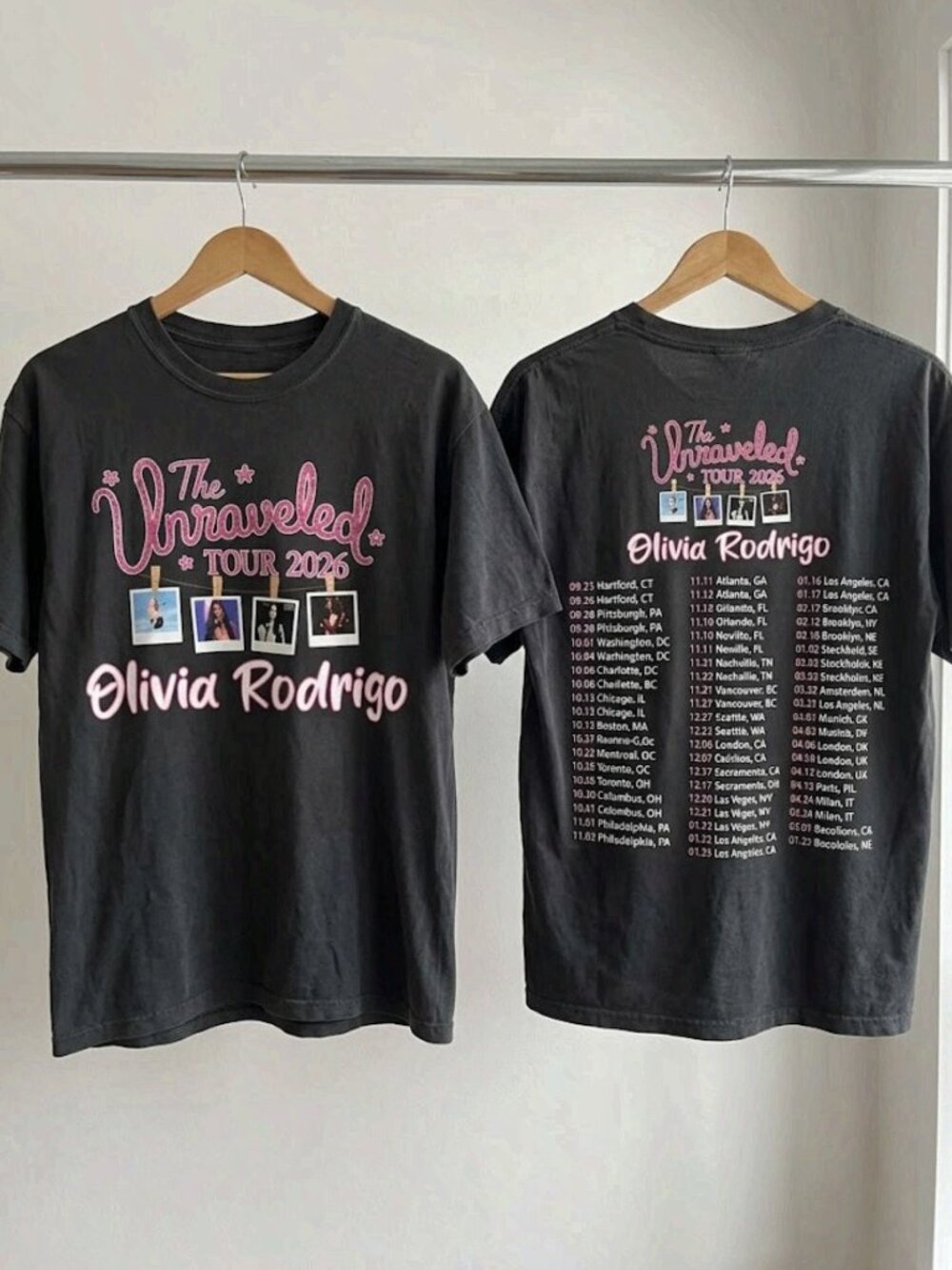 Olivia Rodrigo Unraveled Tour 2026 GUTS T-Shirt